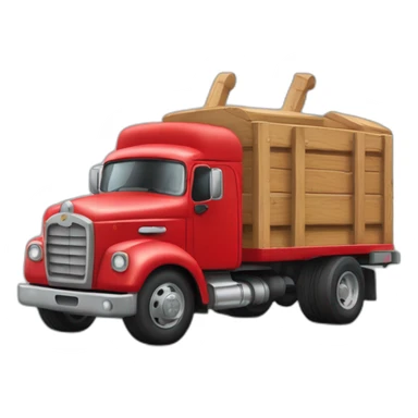 Camion rouge avec une clé à molette  sticker