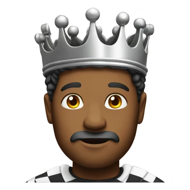 Bold guy with a chess crown  sticker