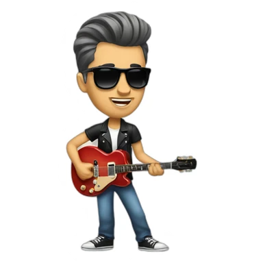guitarrista de rockabilly sticker