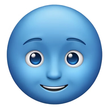 Blue face emoji sticker