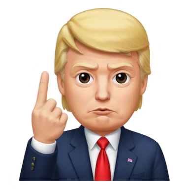 Trump with the middle finger sticker