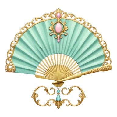 rococo fan sticker