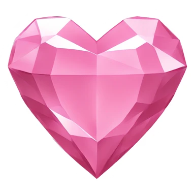 Pink diamond heart  sticker