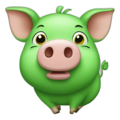green pig sticker