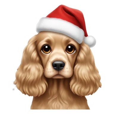 cute cocker spaniel christmas  sticker