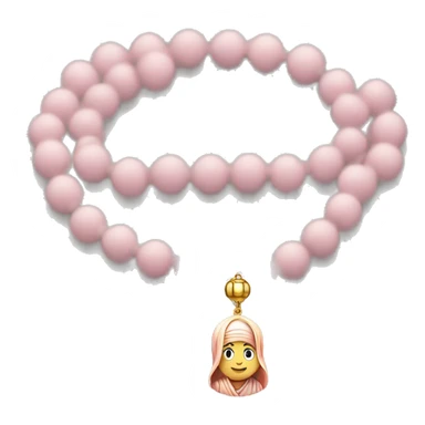 Light pink Muslim prayer bead sticker