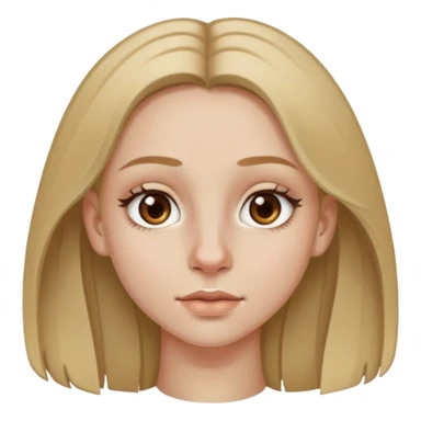 Dark blonde girl with light brown eyes, pale with a nosering on her right nostril sticker