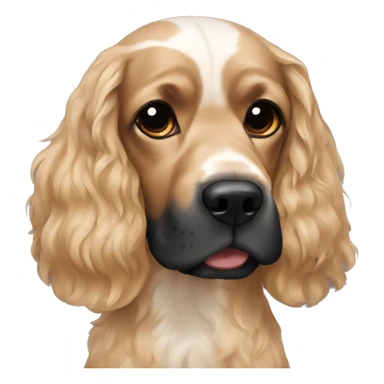 Cocker spaniel with a girl with black hair sticker