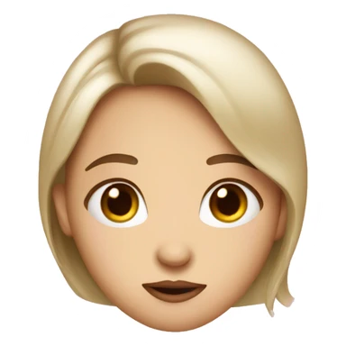 fair skinned girl blows kiss sticker