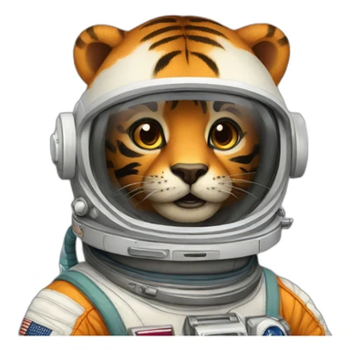 Astronaut Tiger sticker
