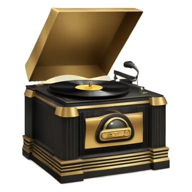 Art Deco Record Player sticker