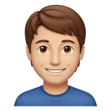 man body with brownhair sticker