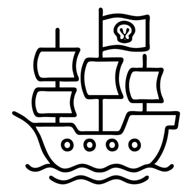 pirate ship sticker