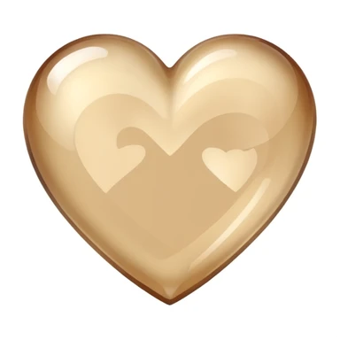beige quartz heart  sticker