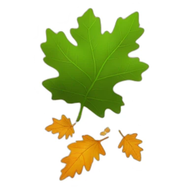 oak leaves falling down sticker