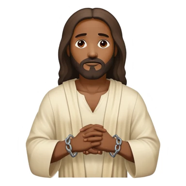 Black Jesus handcuffed sticker