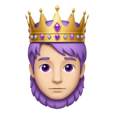 King – amethyst crown sticker
