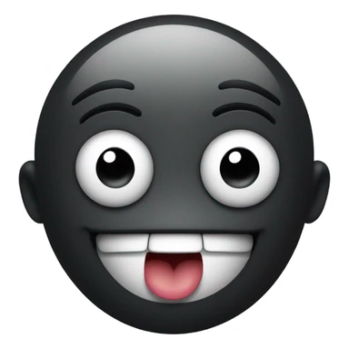 Smiley crying black tears sticker