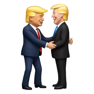 Elon musk hugging Donald trump sticker