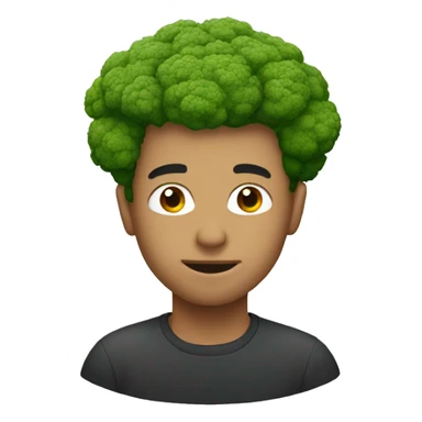 man with broccoli hair sticker