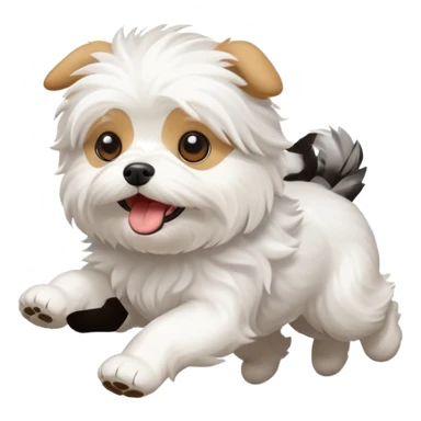 Maltese dog escaping sticker