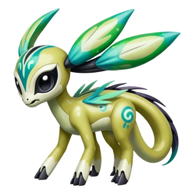 Colorful Shiny Edgy Cool Badass Painted Splashed Exotic Meloetta-Palkia-Virizion-Venom-Stitch-Fakémon-creature-hybrid sticker