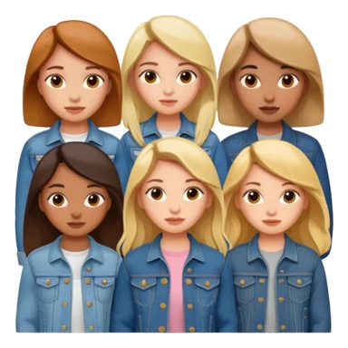 girls in jean jackets sticker