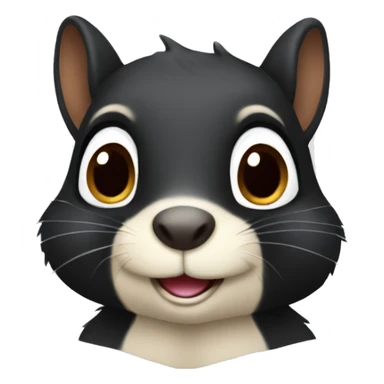 Cute black colored squirrel  sticker