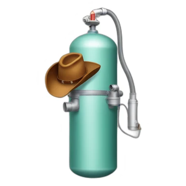 Cowboy oxygen tank sticker