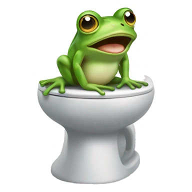 frog in a toilet sticker