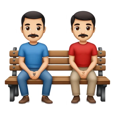 Vartug und azad auf einer Bank sticker