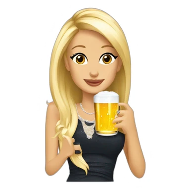 Paris Hilton drinking beer sticker