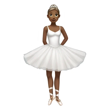 Ballerina white dress sticker