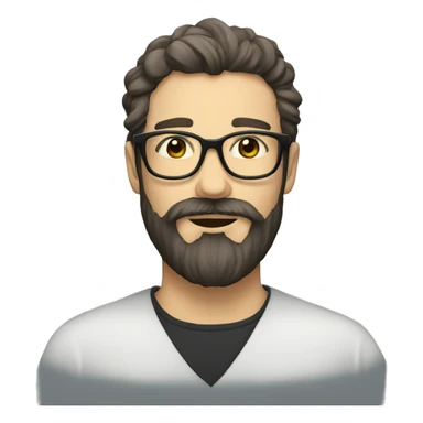 French Bearded person majestic with glasses sticker