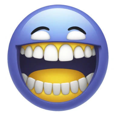 huge smile teeth  sticker