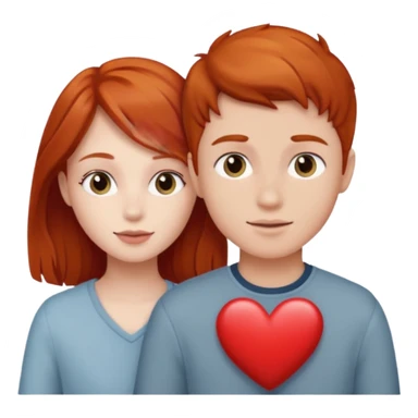 The boy send love the redhead girl sticker