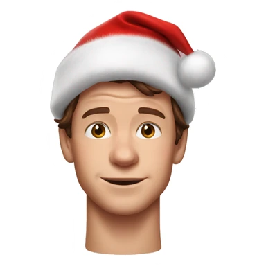 tom holland with santa hat sticker