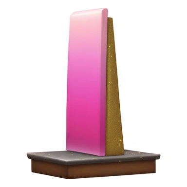 Pink ombre realistic guillotine with glitter sticker
