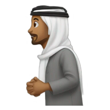 man parying masjid sticker