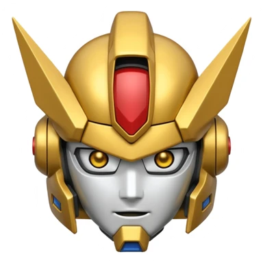 Gundam head with gold, no eyes sticker