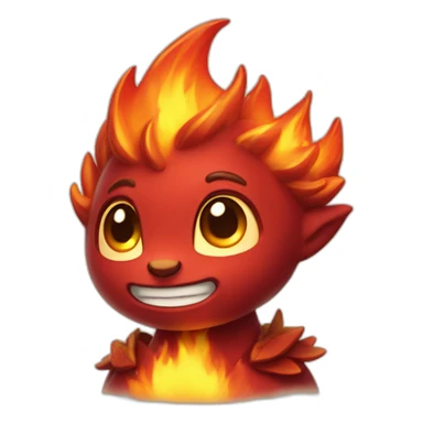 cute elemental of fire sticker