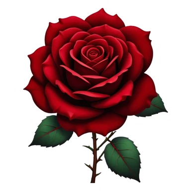 Black Rose with blood sticker