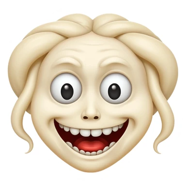 Creepy twisted face emoji  sticker