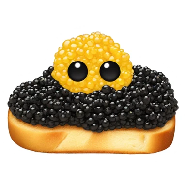 Singular caviar on toast  sticker