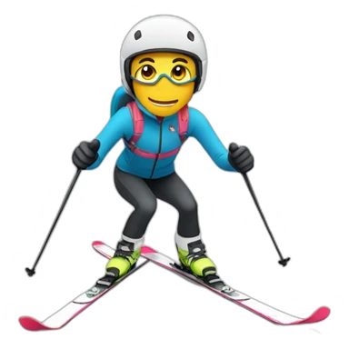 Ski de fond sticker