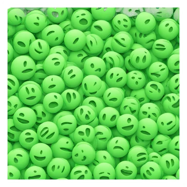 green 3D round sticker