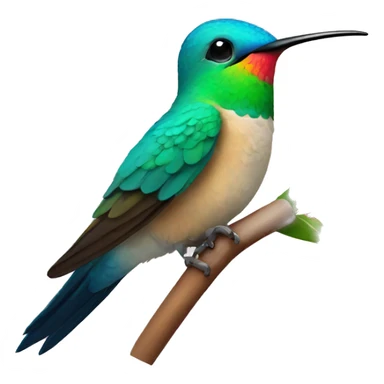 Cute colibri sticker