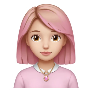 Aesthetic girl with light pink accessories  sticker