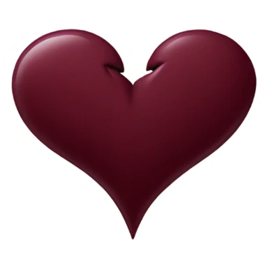 burgundy broken heart sticker