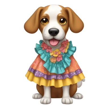 Dog with a dress  sticker
